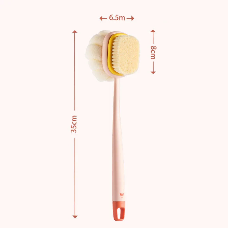 Dual-Sided Long Handle Shower Brush