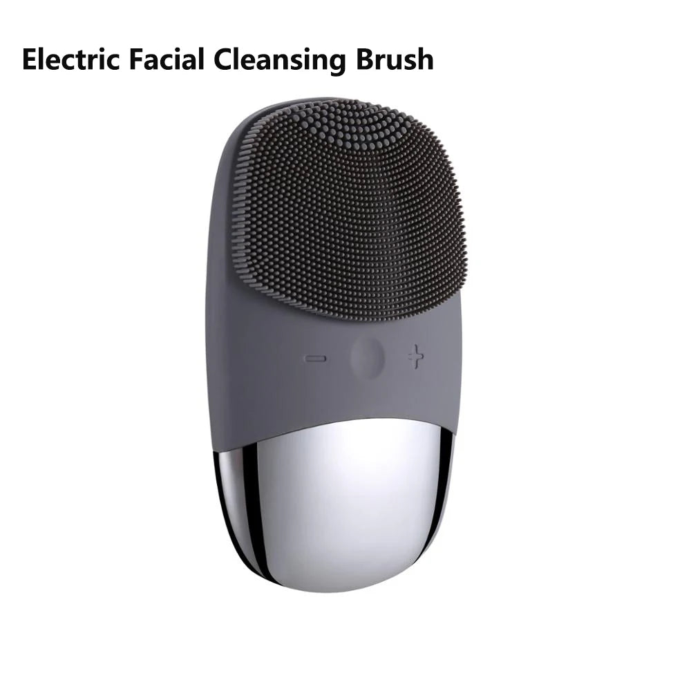 Electric Face Cleansing Brush Sonic Skin Scrubber Massager