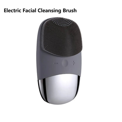 Electric Face Cleansing Brush Sonic Skin Scrubber Massager