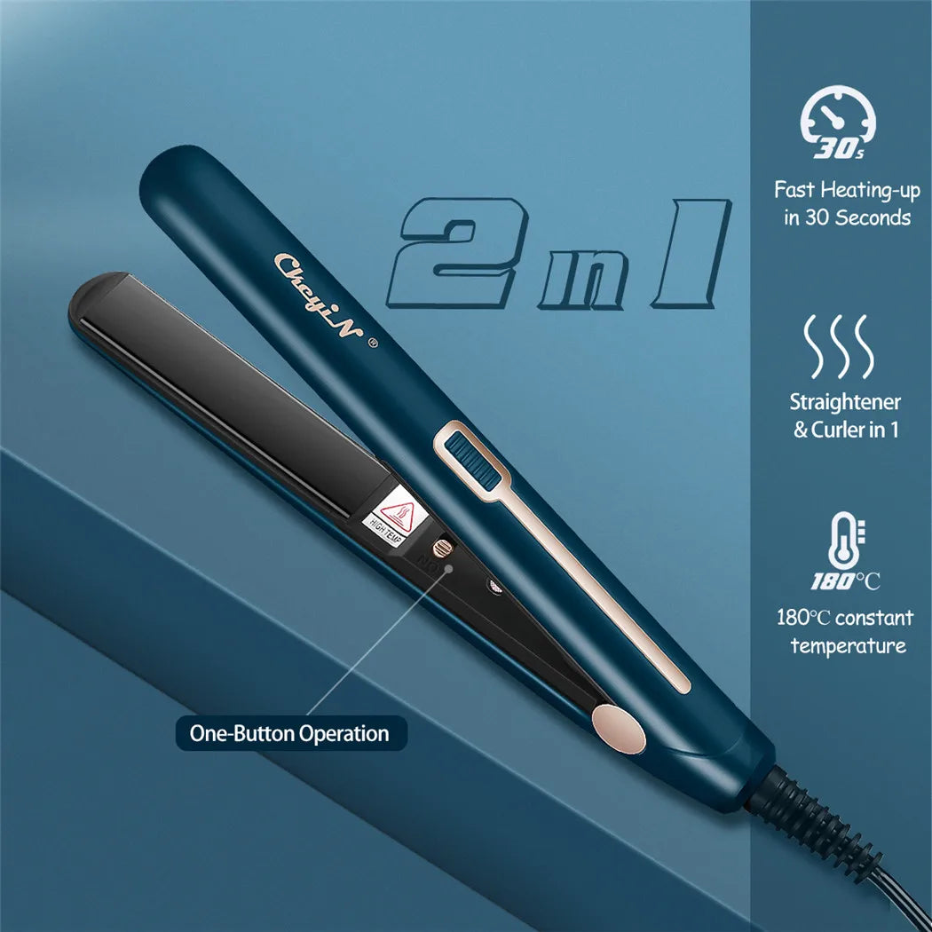 Mini Hair Flat Iron 2-in-1 Straightener