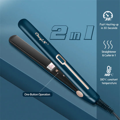 Mini Hair Flat Iron 2-in-1 Straightener