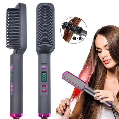 Electric Hot Comb Hair Straightener  Brush