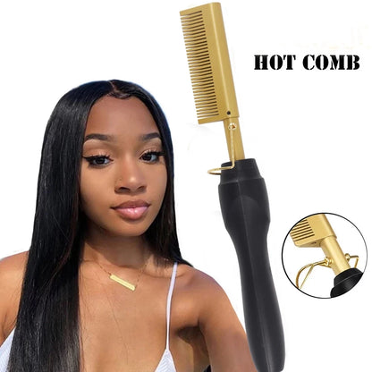 2-in-1 Electric Hot Comb – Hair Straightener