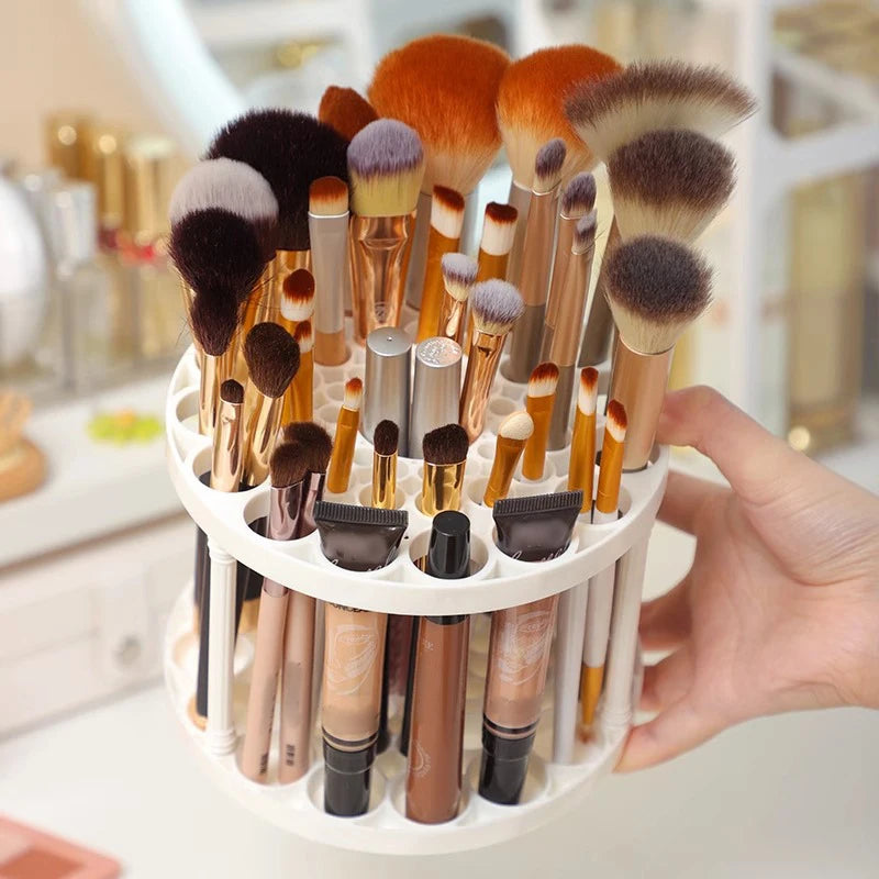 45-Hole Makeup Brush Storage Rack Detachable