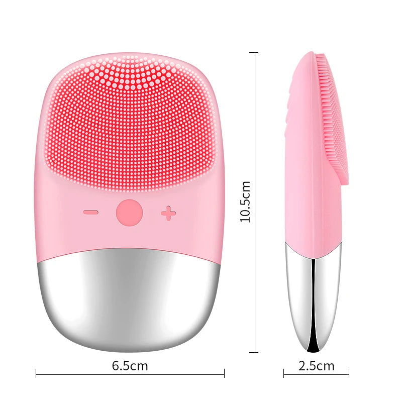 Electric Face Cleansing Brush Sonic Skin Scrubber Massager