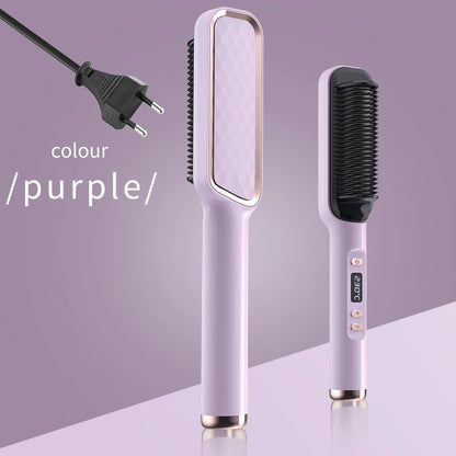 Electric Hot Comb Hair Straightener  Brush