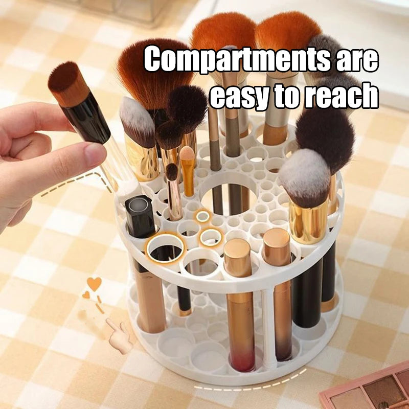 45-Hole Makeup Brush Storage Rack Detachable