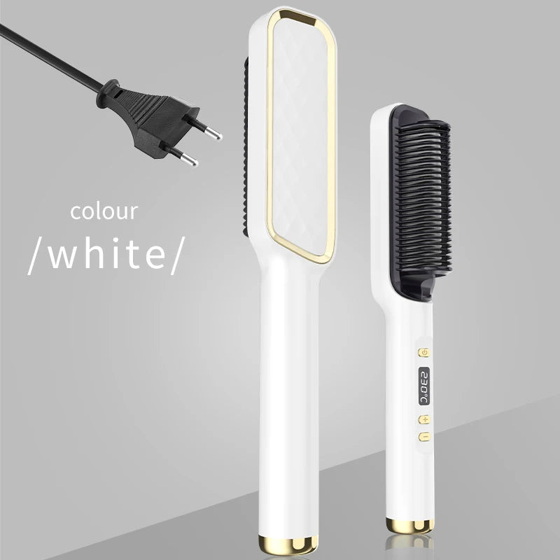 Electric Hot Comb Hair Straightener  Brush