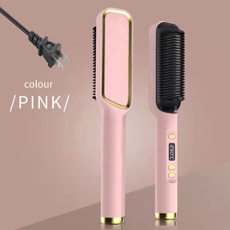 Electric Hot Comb Hair Straightener  Brush