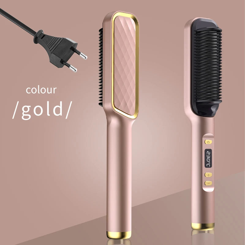 Electric Hot Comb Hair Straightener  Brush