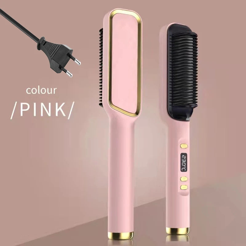 Electric Hot Comb Hair Straightener  Brush