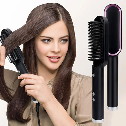 Electric Hot Comb Hair Straightener Anti-Scalding Negative Ion