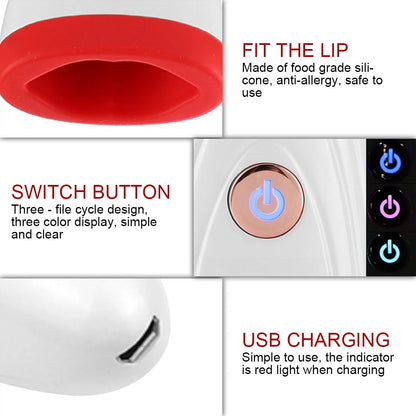 USB Rechargeable Automatic Lip Plumper Enhancer Device