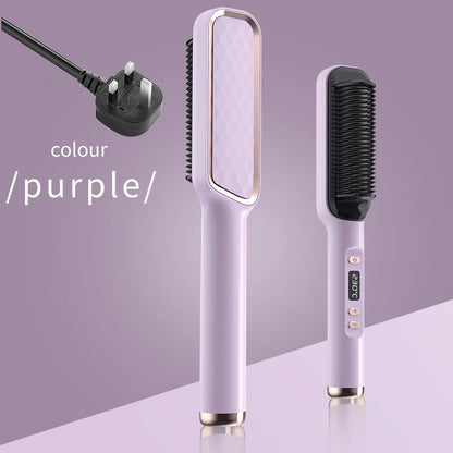 Electric Hot Comb Hair Straightener  Brush